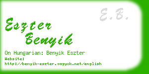 eszter benyik business card